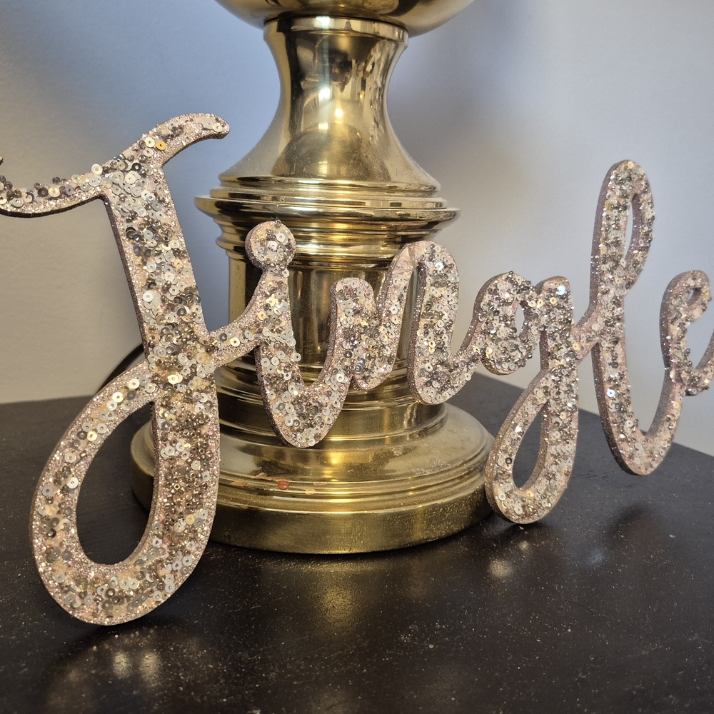 Sequin 'Jingle' Decorative Sign